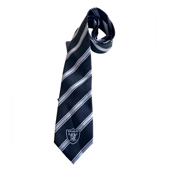 NFL Riders  Black and White Striped Tie - Picture 1 of 4